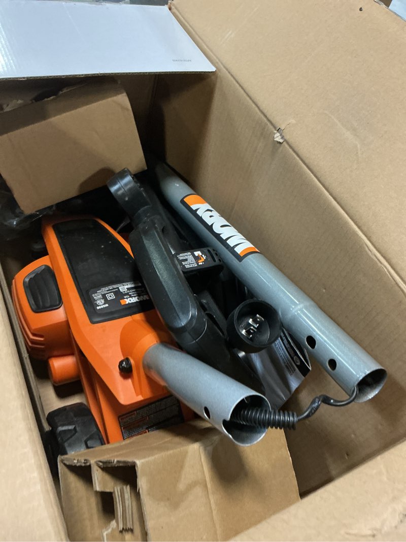 Condition photo showing As Is for worx 12 amp 7.5’’ electric lawn edger & trencher, corded, wg896