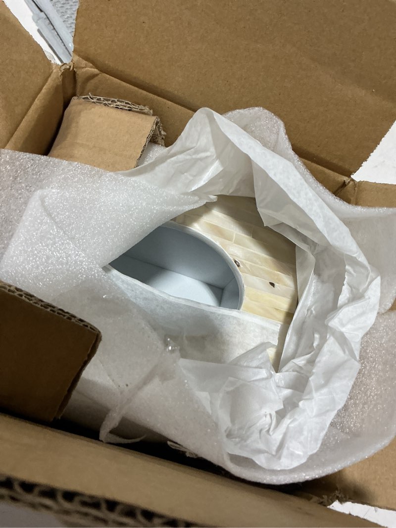 Condition photo showing Good Condition for pemar handcrafted wooden tissue box cover for small cube tissue boxes only (max inner size 4.7”) – mother of pearl inlay decorative tissue holder for bathroom, living room & office (milano) milano (standard 5.5")