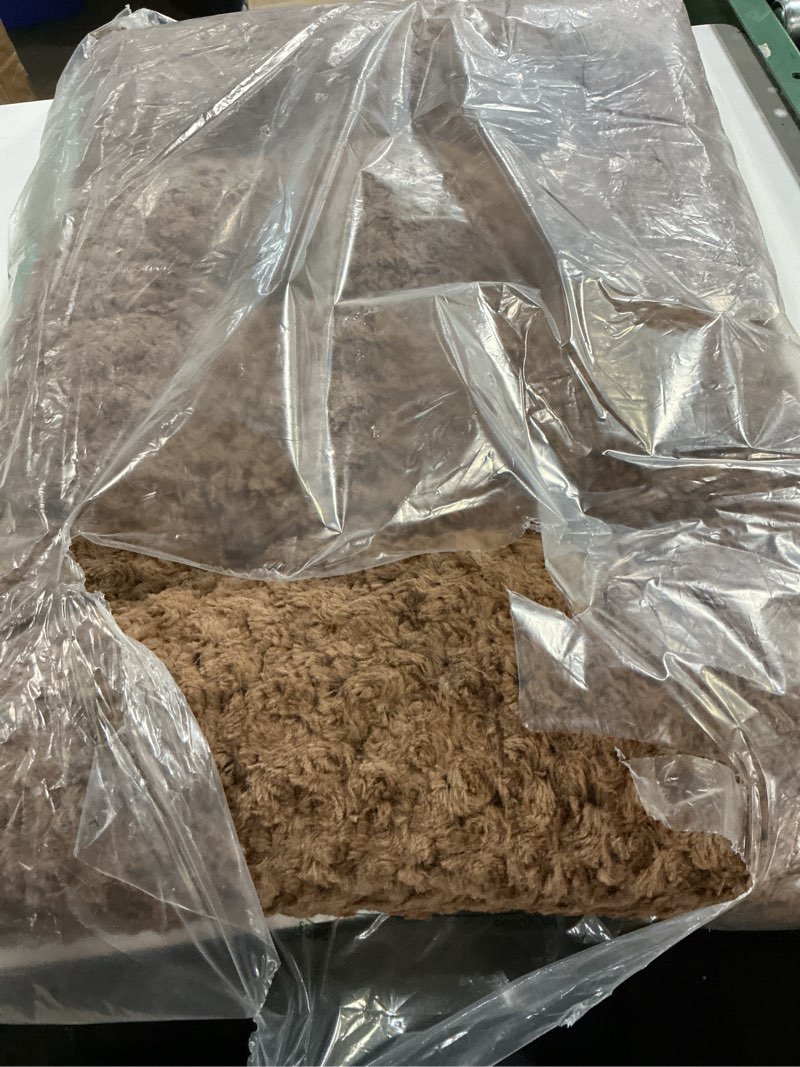 Condition photo showing Good Condition for ksiia washable dog bed deluxe plush dog crate beds comfy kennel pad anti-slip pet sleeping mat for large, jumbo, medium, small dogs breeds, 29" x 21", brown brown 29.0"l x 21.0"w x 3.0"th