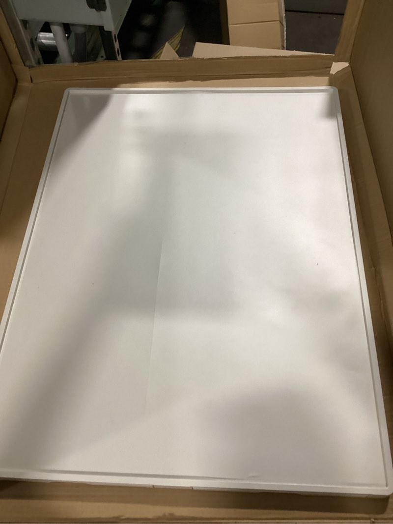 Condition photo showing As Is for lightweight 1500 pieces rotating puzzle board with 4 sliding drawers and cover – 360° lazy susan spinning, 34.21"x25.75" portable plastic puzzle table, for mom plastic-4 drawers medium-1500pcs