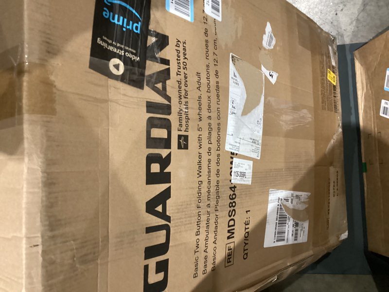 Condition photo showing Good Condition for Medline Lightweight Folding Walkers for Seniors, Adults with 5” Wheels, Steel Frame Supports up to 400 lbs.