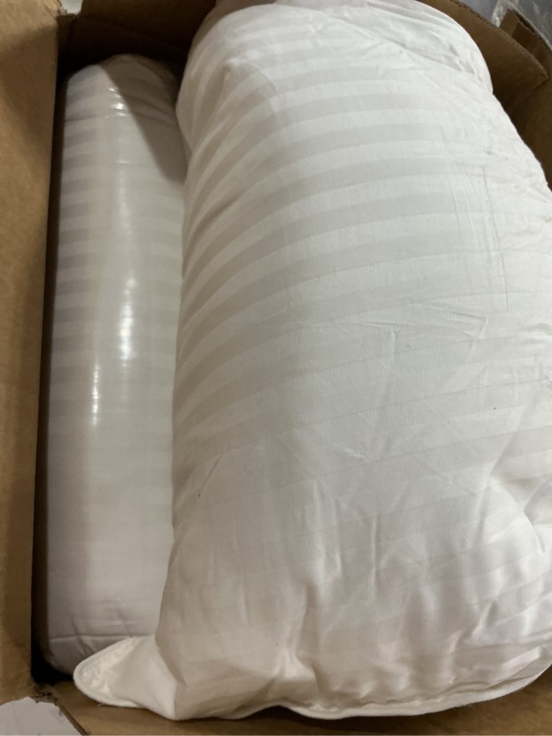 Condition photo showing Good Condition for beckham hotel collection bed pillows standard/queen size set of 2 - original soft down alternative pillow for sleeping - soft support for back, stomach or side sleepers queen / standard white