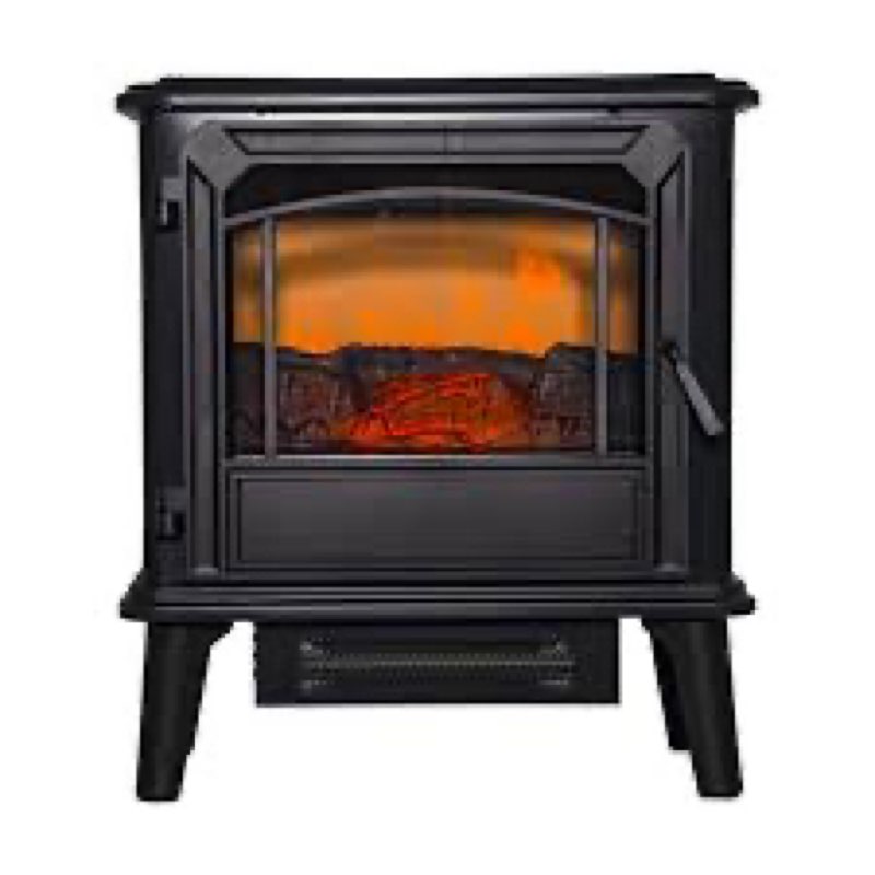 Style Selections Metal Fan Forced Electric Stove with Thermostat, Black