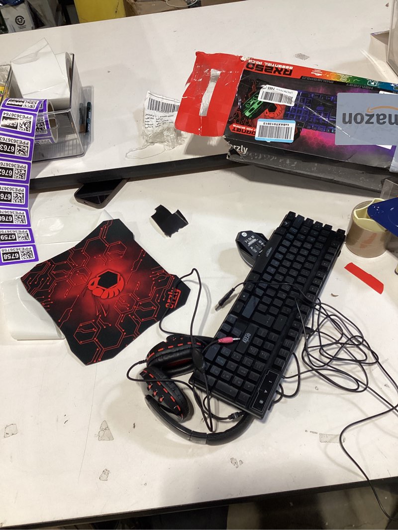 Condition photo showing Good Condition for Gaming Keyboard and Mouse and Mouse pad and Gaming Headset, Wired LED RGB Backlight Bundle for PC Gamers and Xbox and PS4 Users - 4 in 1 Edition Hornet RX-250 Black