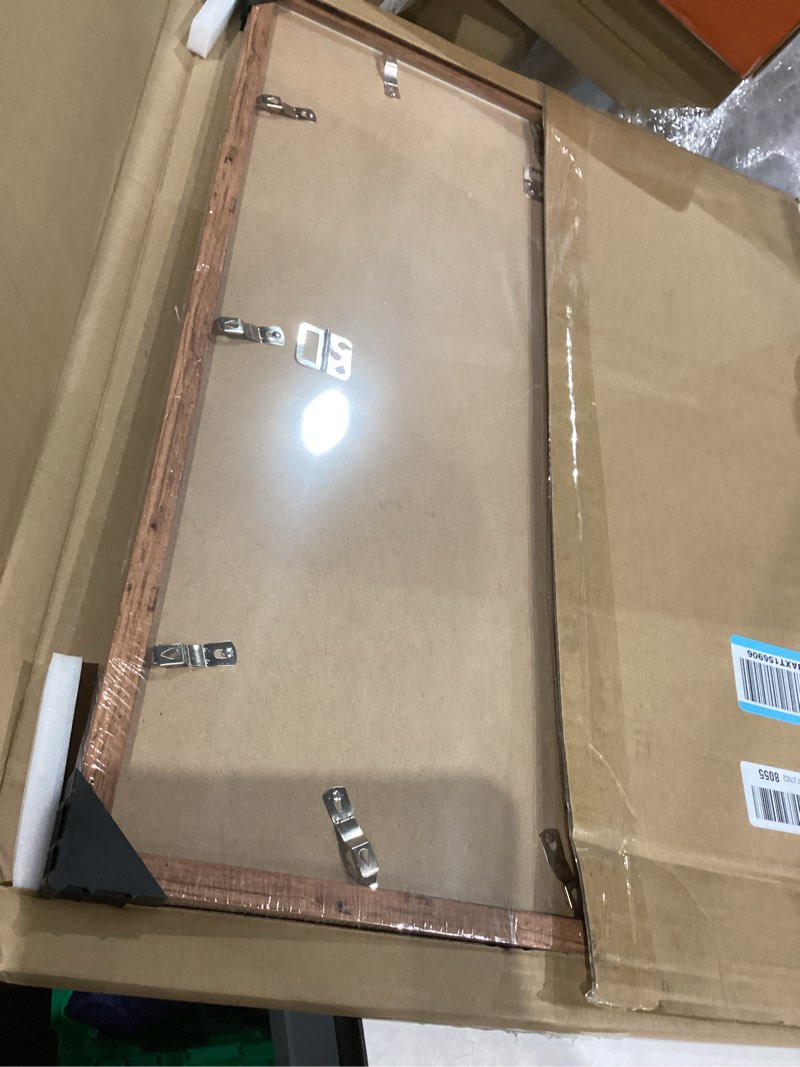 Condition photo showing As Is for Light Walnut 18x24 - Single Frame - Rustic Woodgrain 18 x 24 Poster Frame with Plexiglass for Wall Gallery Display, 18x24 Picture Frame for Puzzles, Artwork, Photos and Posters - Ideal Christmas Day