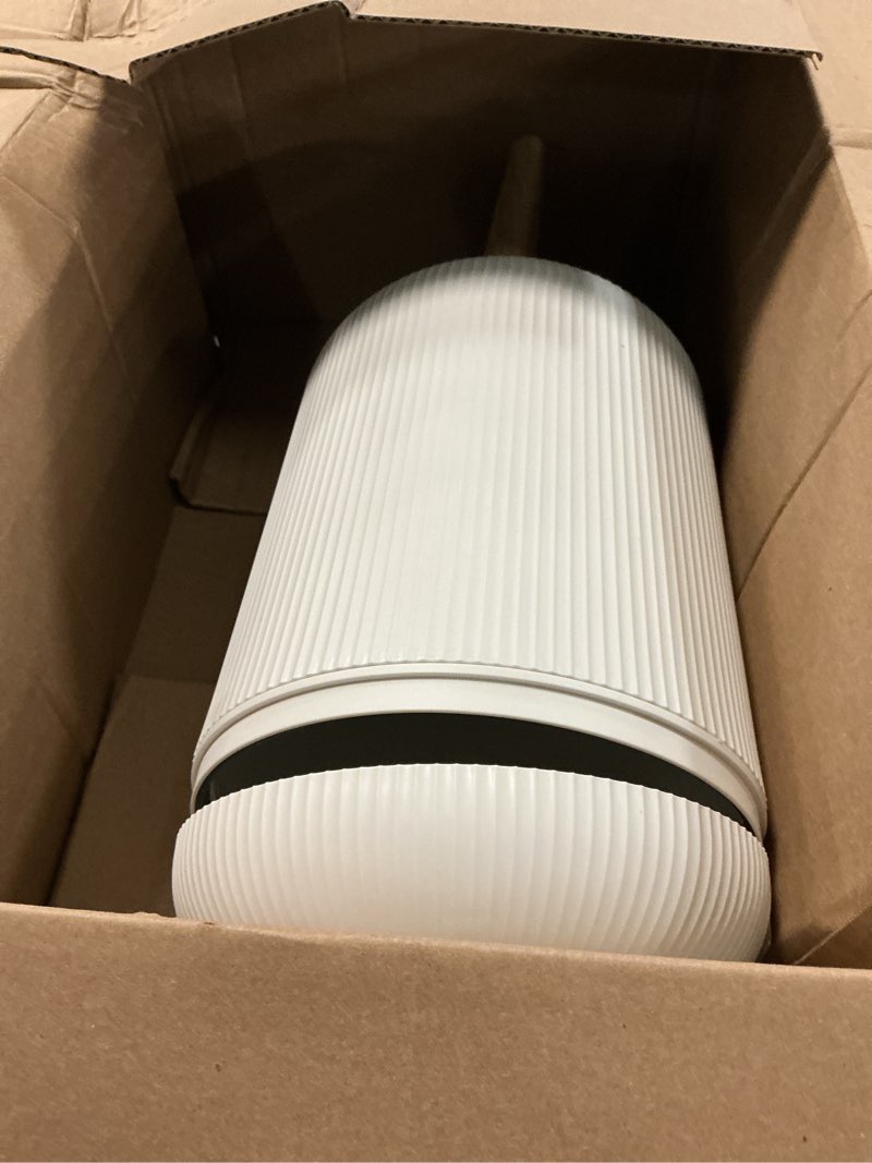 Condition photo showing Good Condition for pukomc smart sensor wastebasket, convenient and hygienic easy to use, technology sensor waterproof wastebasket plastic trash can for kitchen, bathroom, bedroom, living room, office and outdoor 1 pack white
