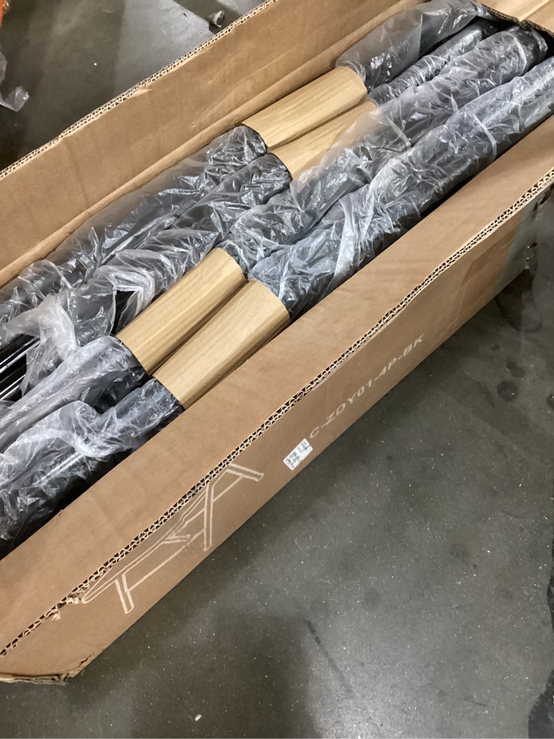 Condition photo showing Good Condition for Sweetcrispy Folding Chair 4 Pack, Leather Padded Folding Chairs, Sturdy Metal Foldable Chairs, Easy to Use and Store, Outdoor and Indoor, for Home, Office, Party, Comfy, Black