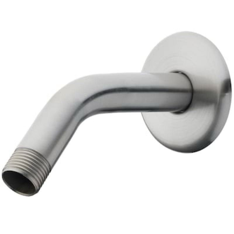 Project Source Brushed nickel 5.71-in Universal Shower Shower arm and flange