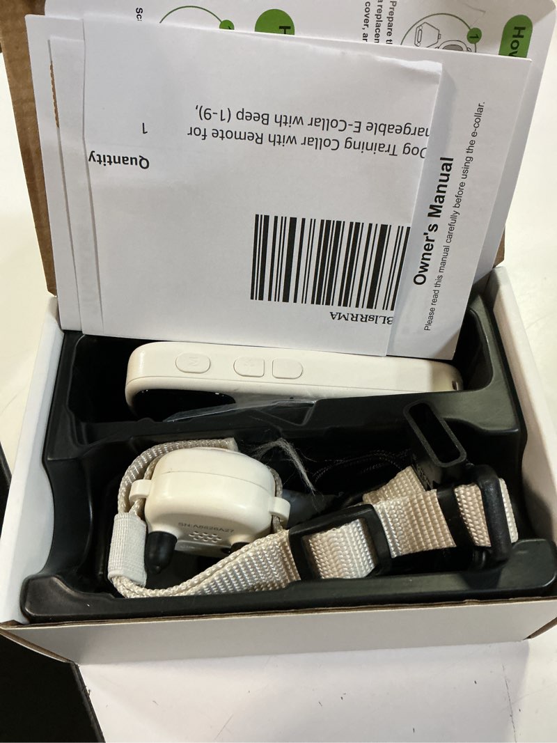 Condition photo showing As Is for shock collar for small dogs - 4200ft dog training collar with remote for 5-30lbs mini small dogs, ipx8-waterproof rechargeable e-collar with beep (1-9), vibration(1-3), safe shock(0-16) white