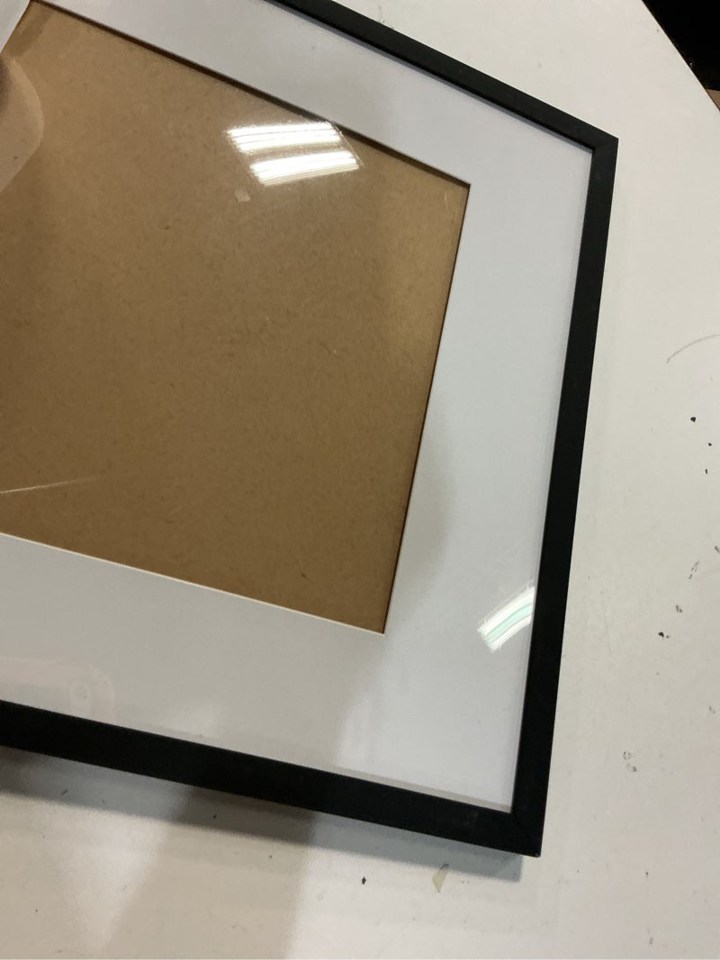 Condition photo showing Good Condition for upsimples 16x20 picture frame, display pictures 11x14 with mat or 16 x 20 without, wall hanging poster frame, black, 1 pack black 16x20