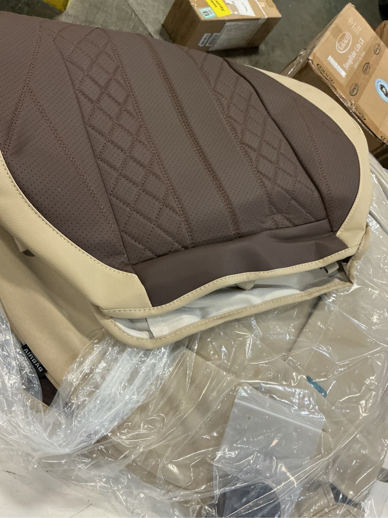 Condition photo showing Good Condition for florich front and back seat covers for cars leather car seat cover full set 5 seats waterproof seat protector automotive seat covers carseat cover universal fit for most cars suv trucks, beige&coffee beige&coffee fullset