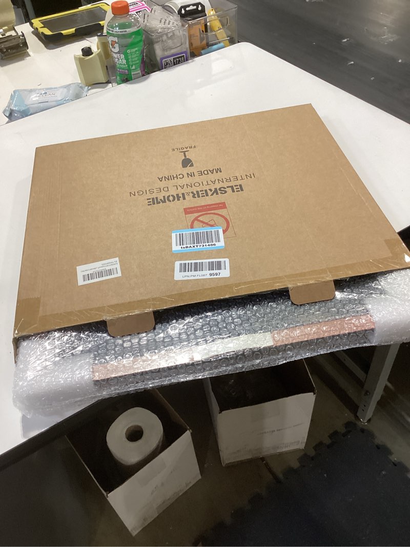 Condition photo showing New/Like New for elsker&home diploma frame - classic cherry wood color wide frame - only fits 11×14 document/certificate - acrylic plate - table top or wall mount display (double mat, navy mat with golden rim) mahogany+blue(golden rim) mat 11x14 with mat