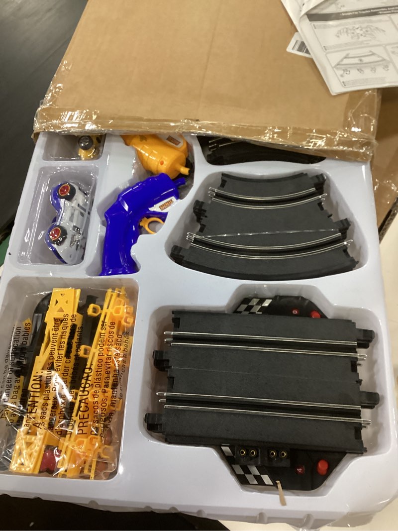 Condition photo showing Good Condition for NKOK Sonic & Tails RC Slot Car Set Race Set Vehicle, Black, Cars Rase on Figure-8 Track, Features a Lap Counter, Perfect Item for Kids, Ages 5 and up