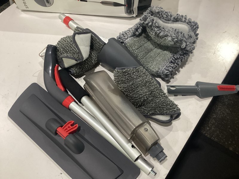 Condition photo showing Good Condition for spray mop for floor cleaning with washable pads, microfiber wet mops with 800 ml refillable bottle,reusable dust mops with sprayer for hardwood laminate vinyl tile cleaning gray 800 ml