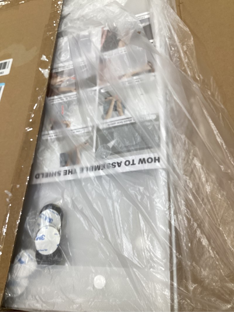 Condition photo showing As Is for 1pc cat litter box enclosure, pee shields high side litter box enclosure, cat litter box splash guard, box enclosure with shield (without pan) pee shield 17"x14"
