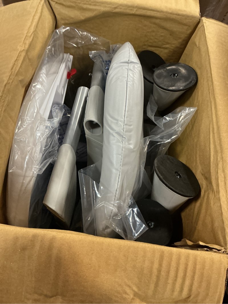 Condition photo showing As Is for Dream On Me Portable 2-in-1 Tabletalk High Chair, Convertible Compact High Chair, Light Weight Portable Highchair, Grey Gray