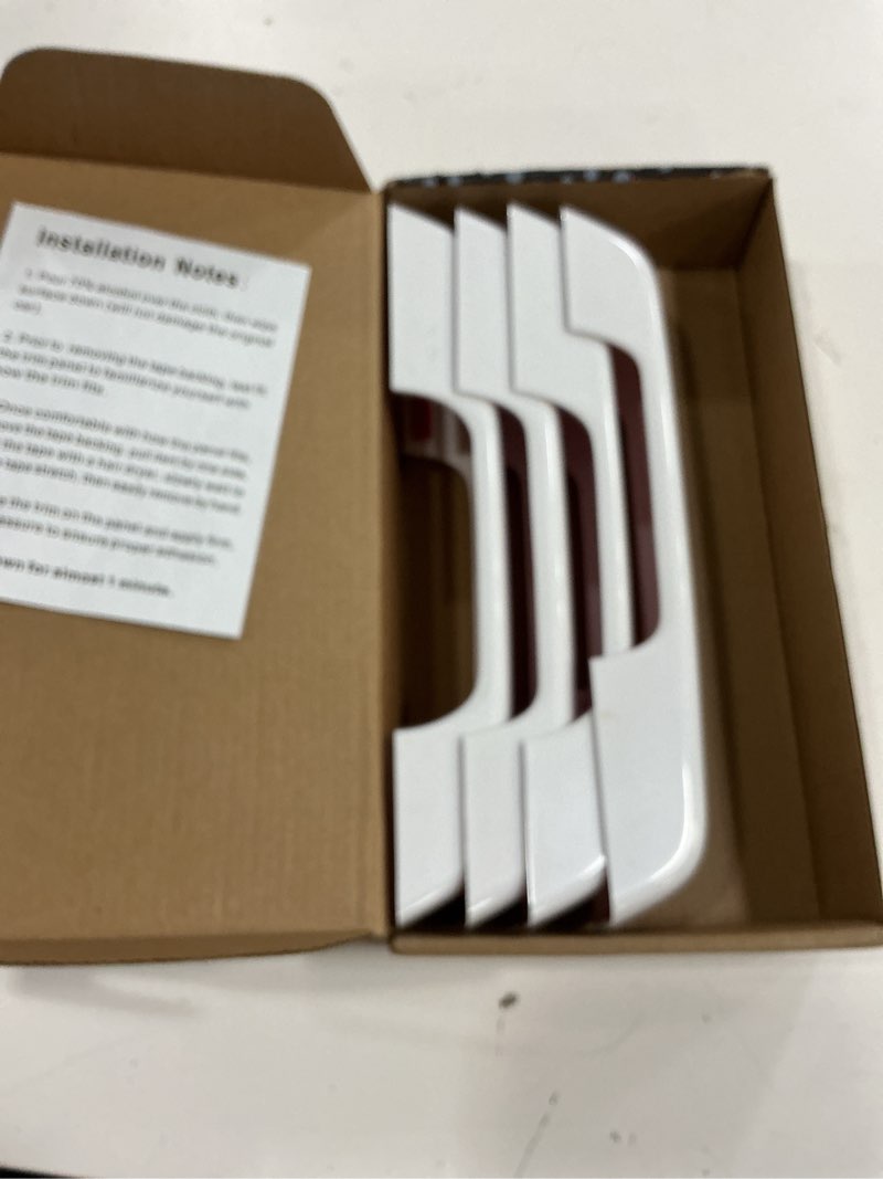 Condition photo showing As Is for for bronco door handle cover trim fit for ford bronco 2021 up white exterior accessories 5pcs (missing 1)