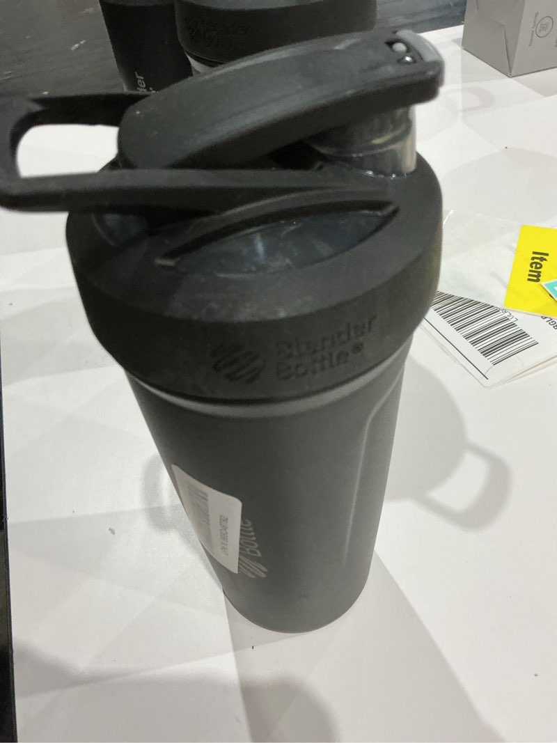 Condition photo showing Good Condition for blenderbottle strada shaker cup insulated stainless steel water bottle with wire whisk, 24-ounce, black flip black