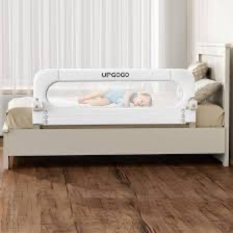 Bed Rail for Toddlers, 59in Folding Toddler Bed Rail Guard with Reinforced Anchor System & Sturdy Me