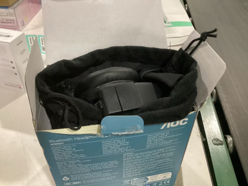 Condition photo showing New/Like New for aoc bluetooth over ear headphones, wireless studio monitor & mixing dj headphones with 72h playtime, hi-res, built-in mic, 3.5mm/6.35mm wired audio jack for guitar amp, podcast, pc gaming - black
