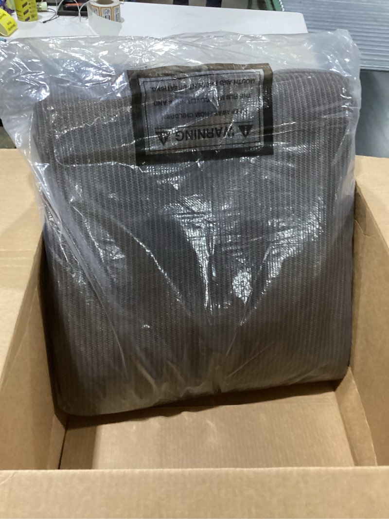 Condition photo showing New/Like New for Patio 8' x 50' Fence Privacy Screen Brown Heavy Duty Windscreen Fabric Mesh Fencing Porch Screens, Outside Lattice Panels Chain Link Fences Deck Railing Cover for Outdoor Wall Backyard Balcony Pool 8' x 50' Brown