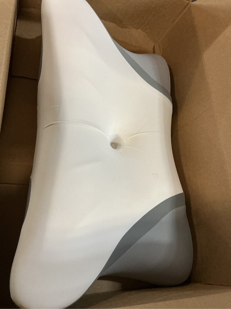 Condition photo showing As Is for cervical neck pillow for pain relief, bed pillows for sleeping, ergonomic cooling pillow, orthopedic contour pillow for side back stomach sleepers,neck support memory foam pillows with pillow covers white&grey