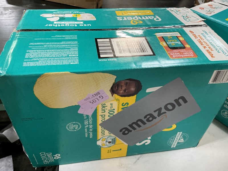 Condition photo showing New/Like New for Pampers Swaddlers Diapers, Size 1 (8-14 lbs), 96 Count, Absorbent, Keeps Baby Dry and Comfortable, Skin Safe Disposable Baby Diaper (Packaging May Vary)