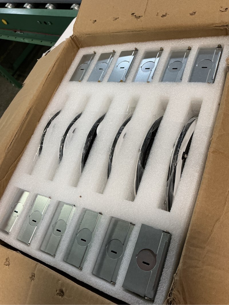 Condition photo showing Good Condition for ensenior 12 pack 6 inch led recessed ceiling light black, dimmable, 2700k-5000k 5cct, 1200lm 12w 120v, high brightness canless wafer downlight - etl&fcc&ic 6 inch 2700k/3000k/3500k/4000k/5000k - 5cct black