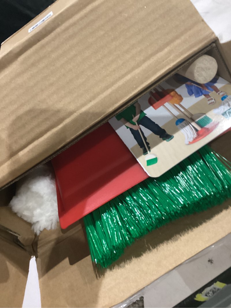 Condition photo showing Good Condition for melissa & doug dust sweep mop 6-piece pretend play set, toddler toy cleaning, pretend play home cleaning, kids broom and mop set for ages 3+