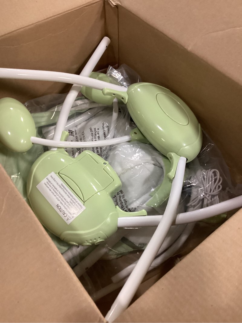 Condition photo showing Good Condition for Baby Swings for Infants, Portable Baby Swing with Adaptable Speed, Music and Timer, Infant Swing for Babies 0-9 Months 6-20 lbs, Indoor/Outdoor Use Little Crocodile
