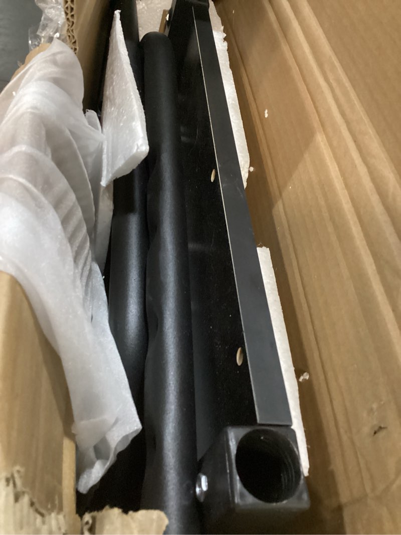 Condition photo showing As Is for Overbed Table with Wheels, Overbed Desk with Adjustable Length and Height, Rolling Over Bed Desk, King Queen Over The Bed Table on Wheels, Heavy Duty Laptop Table for Hospital and Home Black 1.2M