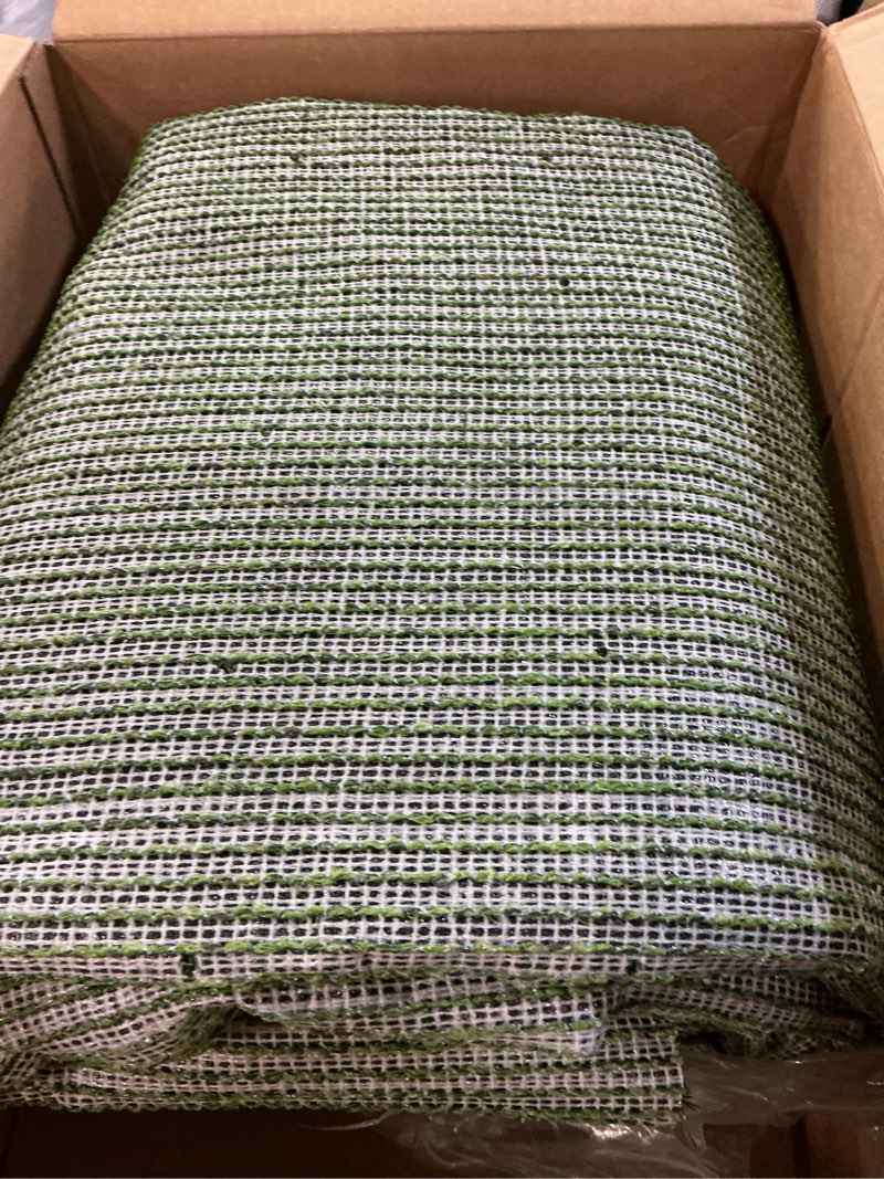 Condition photo showing Good Condition for artificial grass turf indoor outdoor, 5ft x 8ft realistic synthetic fake grass turf rug for patio balcony lawn landscape decoration, replacement artificial dog grass mat with drainage holes 5x8ft