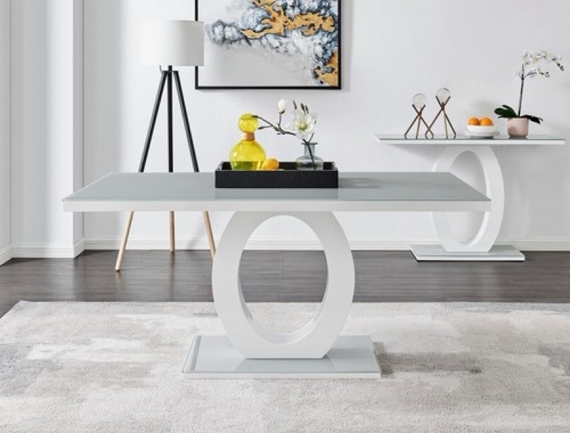 Giovani 6 Grey Dining Table  (incomplete box  1 of 3 ) 