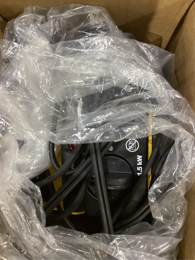 Condition photo showing New/Like New for 1500W Portable Garage Heater, Electric Outdoor Heater with Fast Heating & Overheat Protection, Patio and Greenhouse Space Heater for Indoor or Outdoor Use?Yellow?