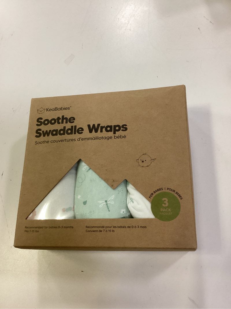 Condition photo showing New/Like New for 3-Pack Organic Baby Swaddle Sleep Sacks - Swaddles for Newborns, Infant 0-3 Months, Baby Girls, Boys, Soft & Snug Newborn Sleep Sack, Nursery Swaddling Blankets (Garden, OS) One Size (0-3 months) Garden
