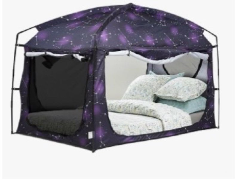 Bed Tent,Portable Privacy Sleeping Bed Canopy,Blackout 90% Drapes for Kids and Adult,Queen Size Indo