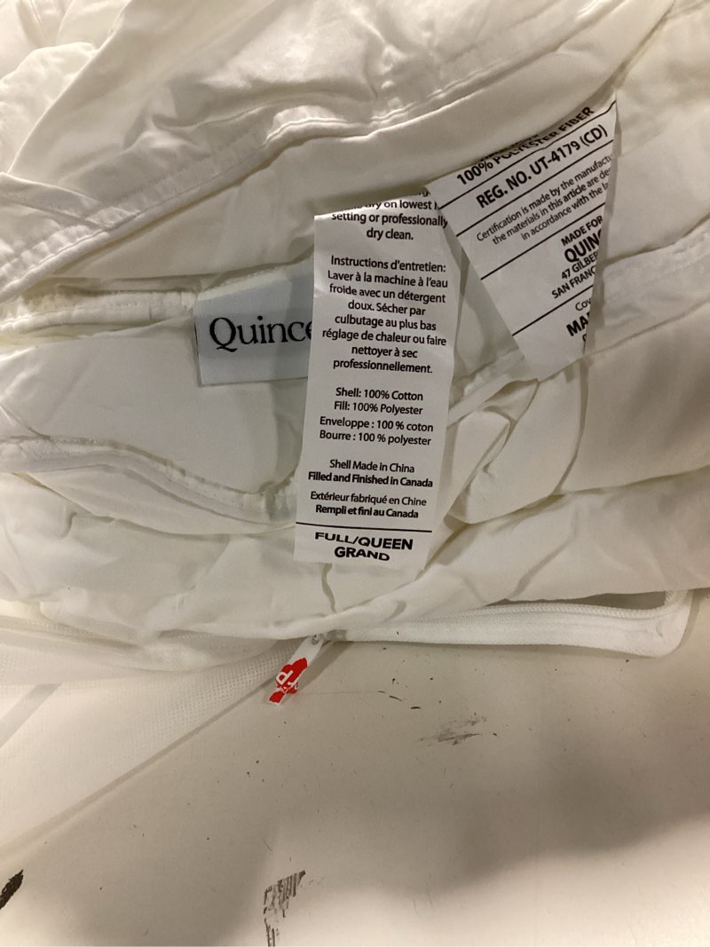 Condition photo showing As Is for premium down duvet insert, full/queen
