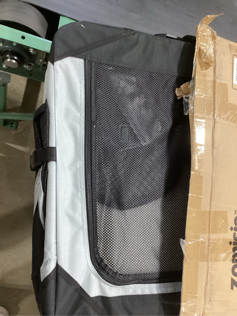 Condition photo showing Good Condition for 36 inch collapsible dog crate for large dogs - portable dog travel crate soft sided with breathable mesh windows, foldable dog kennel for indoor and outdoor, grey 36.0"l x 25.0"w x 25.0"h grey