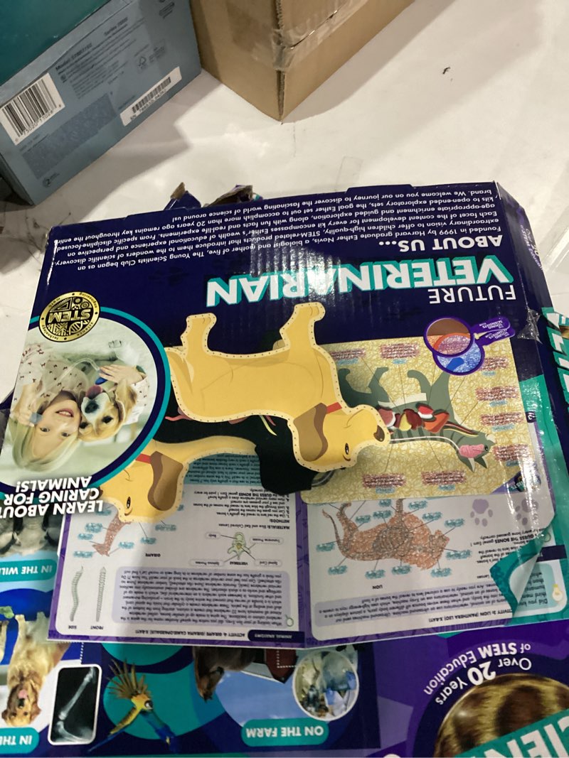 Condition photo showing As Is for The Young Scientists Club Future Veterinarian Career Kit, 10+ Activities, Includes Interactive Learning Guide, Foam Dog, & Secret Message Viewers, Animal Science Kits for Kids, Gifts, STEM Learning