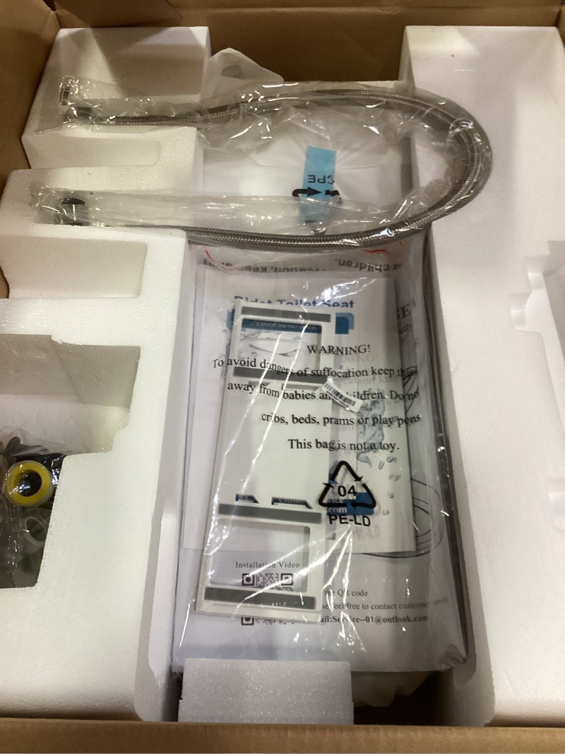 Condition photo showing New/Like New for Electric Bidet Toilet Seat with Adjustable Heated Seat and Instant Warm Water, Elongated Bidet Attachment for Toilet with Wireless Remote Air Dryer, Feminine & Front Rear Wash, Self-Clean Nozzle