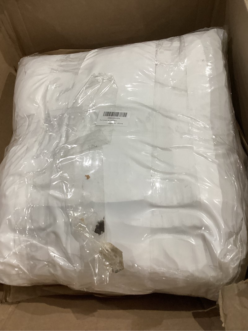 Condition photo showing As Is for Soft Fluffy Area Rug for Bedroom, Indoor Modern White Plush Shaggy Rugs 5x7 Feet, Non-Slip Fuzzy Shag Floor Carpet for Living Room, Throw Rugs for Home Decor 5x7 Feet White