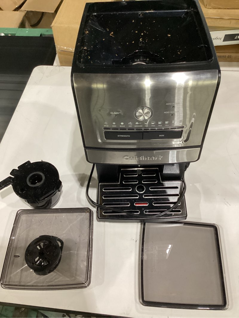 Condition photo showing As Is for cuisinart custom grind & brew single-cup coffee maker