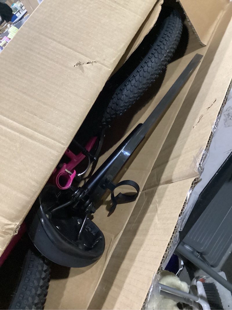 Condition photo showing As Is for avasta bilbo 18 20 24 inch kids bike for boys girls 5-14 years old, retro style high carbon steel bicycle with adjustable handlebars and seat, dual v-brakes, kickstand, multiple colors plum red 20'' with kickstand