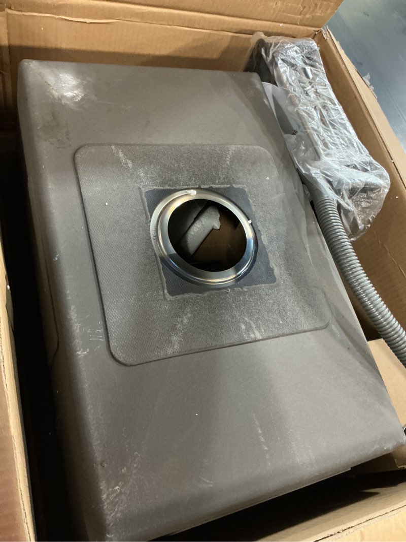 Condition photo showing Good Condition for black kitchen sink with faucet, top mount/drop-in 3 hole single bowl stainless steel sink with cup washer, soap dispenser, drainage kit for bar, kitchen, balcony (19.7 * 17.7in) 19.7*17.7in black