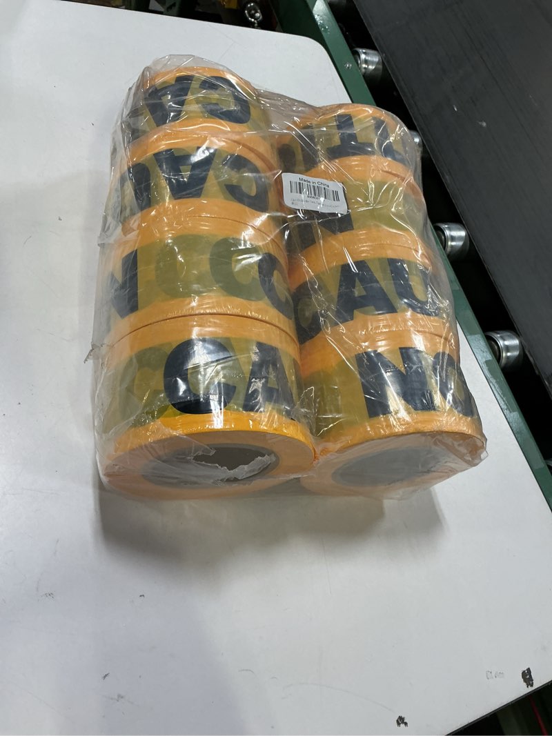Condition photo showing New/Like New for ZJoey 8 Rolls Yellow Caution Do Not Enter Tape 3 Inch x 1000 Feet Safety Warning Tapes Waterproof Barricade Tapes Resistant Construction Caution Tape Roll Crime Scene Tape Party Decor(Caution) 8000 Ft/8 Rolls CAUTION