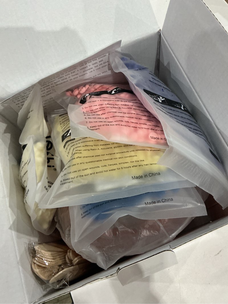 Condition photo showing Good Condition for keshi waxing kit, painless hair removal wax warmer with 6 bags hard waxbeans for full body, legs, face, eyebrows & bikini— ideal for both women & men(orange)