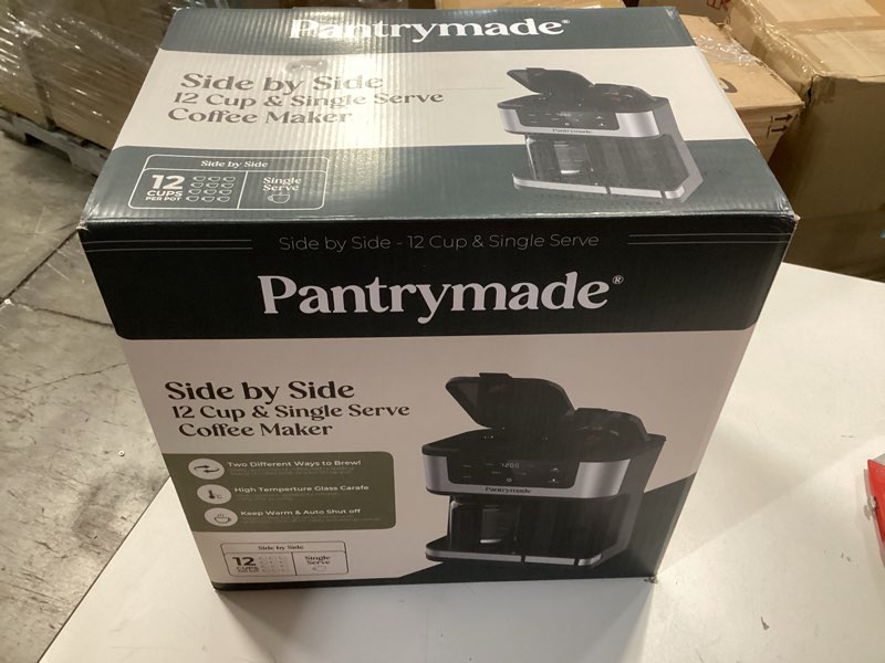 Condition photo showing New/Like New for Dual Brew Coffee Maker | 12-Cup & Single Serve Drip Machine | Touchscreen Programmable | K-Cup & Ground Coffee Compatible | Glass Carafe | Auto Shut-Off