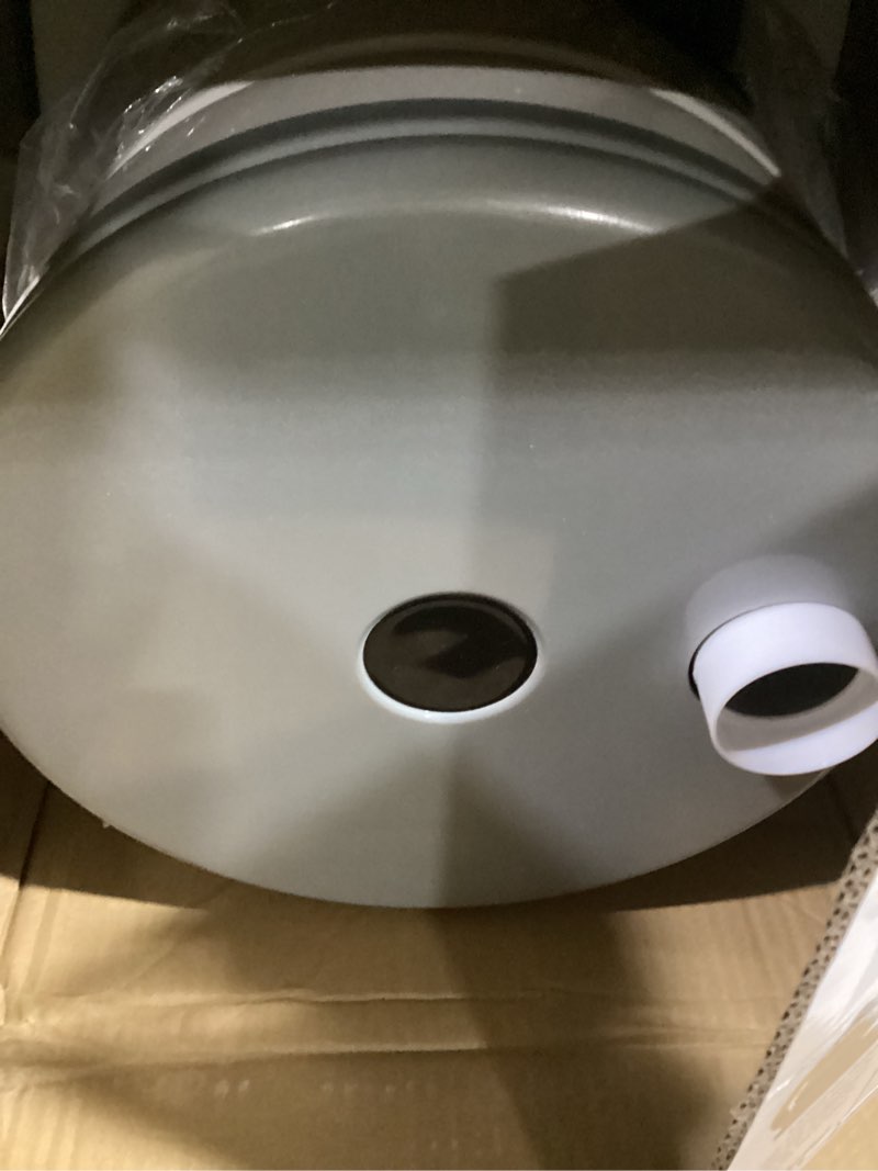 Condition photo showing As Is for ovo large and powerful central vacuum system, 700 airwatts hybrid filtration (with or without disposable bags), covers up to 7500 sq.ft, 6.6 gal / 25l bottom load rolled steel canister vac only