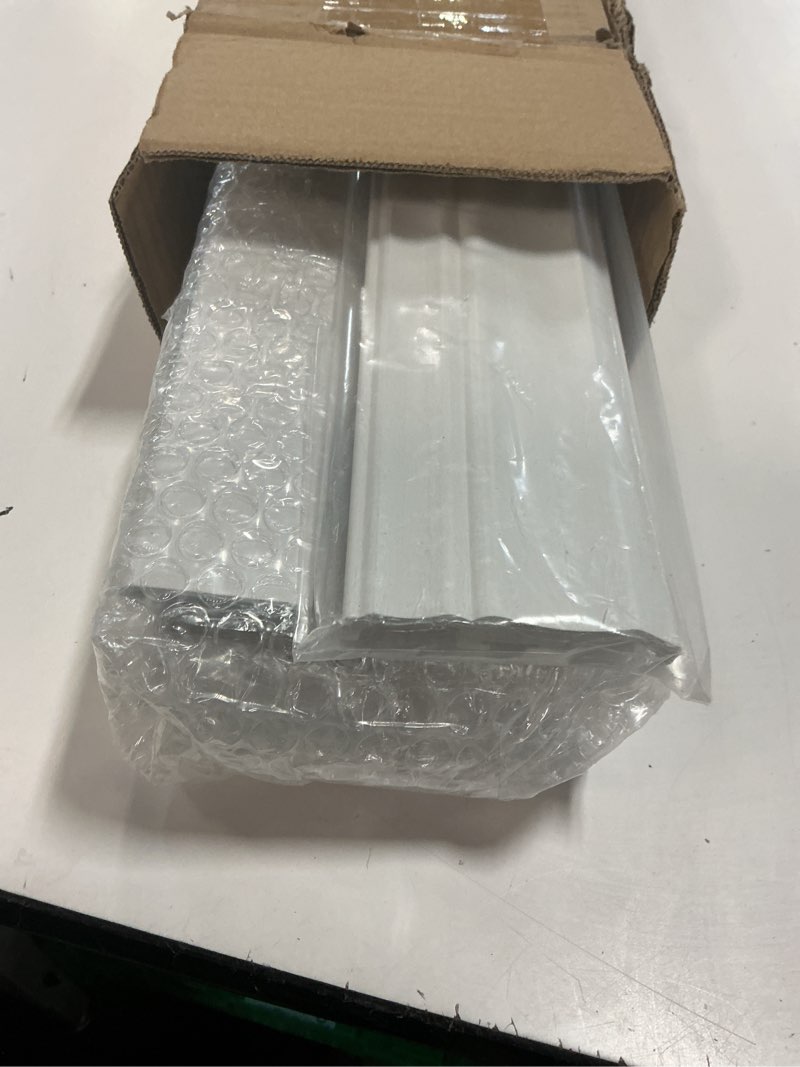 Condition photo showing Good Condition for 2 inch faux wood blinds with valance cordless light filtering windows horizontal blinds for living room, bedroom, interior door windows,white,27" w x 36" h white 27"w x 36"h