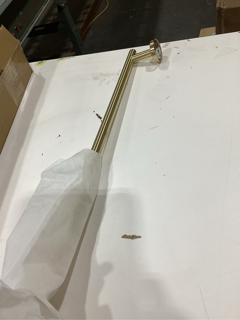 Condition photo showing Good Condition for jqk bath towel bar, 27 inch brushed light gold towel rack bathroom, 304 stainless steel thicken 0.8mm towel holder wall mount, useable length 24 inch, tb110l24-bg